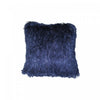 Coussin à fourrure bleu marine - ensemble de 2 coussins