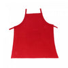 Tablier en polyester-coton rouge avec poche