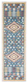Carpette Gypsy bleue lavable à la machine - 2 pi 6 po x 8 pi 0 po