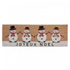 Paillasson en fibre de coco orné de quatre bonshommes de neige - « Joyeux Noël » 16 x 48