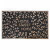 Tapis de plancher « Home Sweet Home » orné de feuilles, en caoutchouc