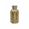 Vase en forme de bouteille doré tacheté orné de trois couronnes de vigne - ensemble de 3