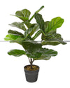 Ficus lyrata artificiel de 27 po en pot noir