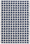 Carpette Brangane bleue 4 pi 7 po x 6 pi 7 po