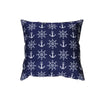 Coussin résistant à l’eau pour l’extérieur orné d’ancres bleues - ensemble de 2