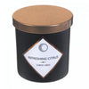 Bougie parfumée noir mat de 7 oz à arôme d’agrumes rafraîchissants avec couvercle - ensemble de 2