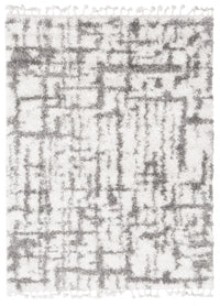 Carpette à poil long Helma Urban gris claircrème 5 pi 3 po x 7 pi 3 po