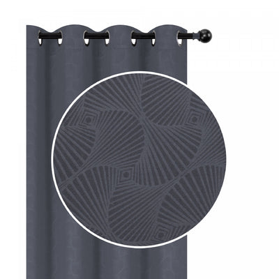 Embossed Panel Shell Grey 84" - Set of 2 Drapes and Blinds|Panneau embossé gris de 84 po à motif de coquillages - ensemble de 2 rideaux et stores