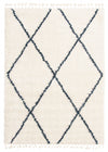 Carpette à poil long Helma Losange crème 3 pi 11 po x 5 pi 11 po
