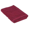 Serviette de bain nattée bourgogne 30 x 60 - ensemble de 2 serviettes