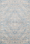 Carpette Shi bleu rétro à motifs de diamants 3 x 5