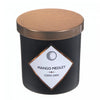 Bougie parfumée noir mat de 7 oz à arôme de mélange de mangue avec couvercle - ensemble de 2