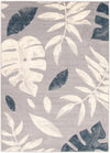 Carpette Palta argent-couleur pétrole - 7 pi 10 pox 10 pi 2 po