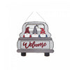 Décoration murale camion avec gnomes en panneaux de fibres à densité moyenne - décoration murale « Welcome »