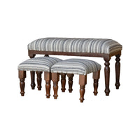 Ensemble banc et tabourets 3 pièces Greyson en bois