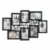 Cadres photo collage noirs - 8 cadres 4 x 6 « Live Laugh Love »