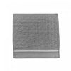 Débarbouillette brodée luxueuse 12 x 12 gris froid - ensemble de 6 serviettes
