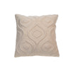Coussin ivoire en velours avec relief - ensemble de 2