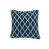 Coussin côtelé bleu sarcelle à motif de diamants - ensemble de 2