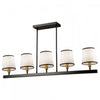 Luminaire suspendu Coco noir et doré à 5 ampoules