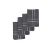 Ensemble de 4 serviettes de table gris anthracite à bordure française