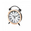 Horloge de table rétro en bois et en métal
