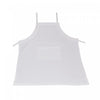 Tablier en polyester-coton blanc avec poche