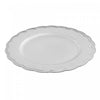 Assiette de présentation de 13 po argentée à bordure festonnée - ensemble de 6