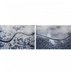 Œuvre d’art murale sur toile « Winter Forest Winding Road » - ensemble de 2 décorations murales