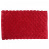 Tapis de salle de bain 20 x 32 rouge tissé à la main avec pompon