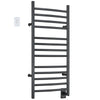 Porte-serviettes chauffant Svelte d'Ancona 13 barres arrondies, câblé avec minuterie murale - AN-5424-TWCD01