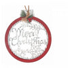 Ornement mural « Merry Christmas » découpé, galvanisé et ondulé