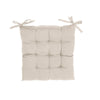 Coussin de chaise capitonné 18 x 18 en polyester taupe - ensemble de 2
