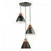 Luminaire suspendu Tote noir à 3 ampoules