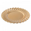 Assiette de présentation de 13 po dorée ornée de vagues - ensemble de 6