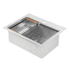Évier de cuisine poste de travail encastré Ancona de 25 po - AN-3126