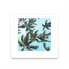 Œuvre d’art murale encadrée blanche et mate « Palm 03 » 36 x 36