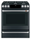 Cuisinière intelligente hybride Café de 5,7 pi³ avec convection européenne véritable et grilles autonettoyantes - noir mat - CC2S900P3MD1