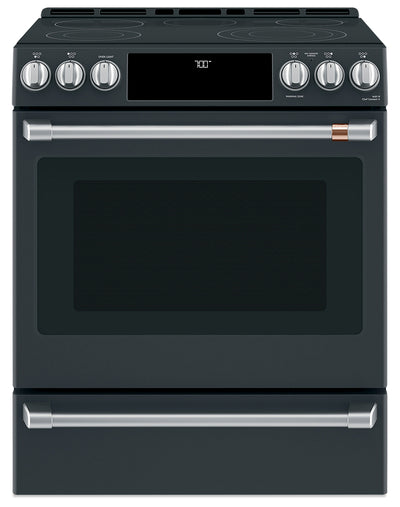 Cafe 5.7 Cu. Ft. Smart Electric Range with True European Convection - Matte Black - CCES700P3MD1 | Cuisinière intelligente électrique Café de 5,7 pi³ avec convection européenne véritable - noir mat -…