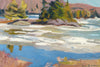 Œuvre d’art murale Giant Art « Little Running River » 84 x 54