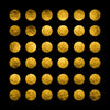 Œuvre d’art murale Giant Art « Golden Spots Black » 72 x 72