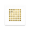 Œuvre d’art murale encadrée blanche et mate « Golden Spots White » 30 x 30