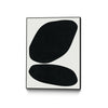 Œuvre d'art murale sur toile encadrée noire « Black Abstract Ii » 30 x 40
