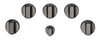 Boutons noir brossé pour surface de cuisson à gaz 5 pièces Café - CXCG1K0PMBT