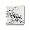 Œuvre d'art murale sur toile encadrée noire « Transparent Onyx » 20 x 20