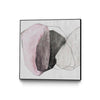 Œuvre d'art murale sur toile encadrée noire « Tickled With Pink » 20 x 20
