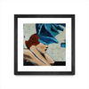 Œuvre d’art murale encadrée noire et mate « On The Rocks » 36 x 36