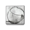 Œuvre d’art murale sur toile encadrée noire « Lucent Sphere » 20 x 20