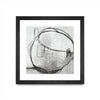 Œuvre d’art murale encadrée noire et mate « Lucent Sphere » 30 x 30