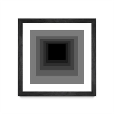 "After Josef A" Matted and Framed Black 36x36 Wall Art